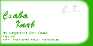 csaba knab business card
